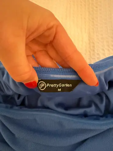 Pretty Garden Blue Maxi Dress - Image 4