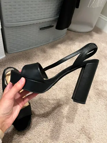 FashioNova Black Platform Heels