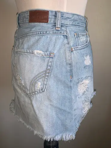 Hollister denim highrise mini skirt