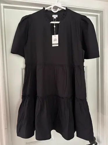 Mud Pie women’s black watson tiered dress