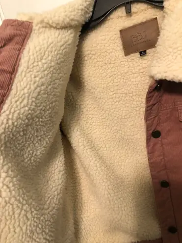 Los Angeles Pink Sherpa Jacket Size L