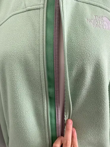 The North Face Green Fleece Full Zip Windwall Jacket