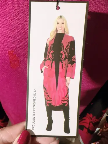 Maxsport BLACK/RED/FUSCHIA overall jacket sweater cardigan Red Size L