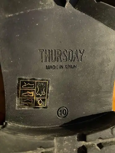 Thursday Boot Co. Black Leather Boots Tomboy Masc Edgy Biker Moto Suede Leather Zip Rave