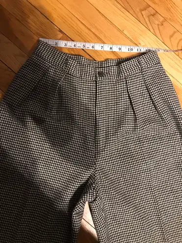 Ralph Lauren Vintage  Wool Casual Dress Pants High Rise Houndstooth Plaid