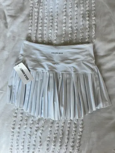 Gold Hinge White Skirt