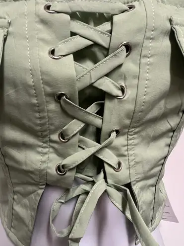 Loragal Lace Up Front Cami Top