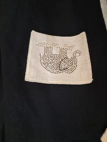 Gepetto Black and White Elephant and Giraffe Button Up Shirt Size Large