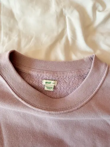 Aerie  Light Purple Cropped Pocket Crewneck Sweatshirt Size Small