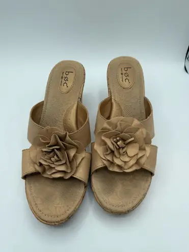 Born concept boc Beige Tan Cork Wedges Size 11
