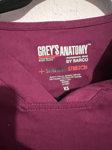 Grey's Anatomy Barco Grey’s Anatomy Maroon Scrub Shirt