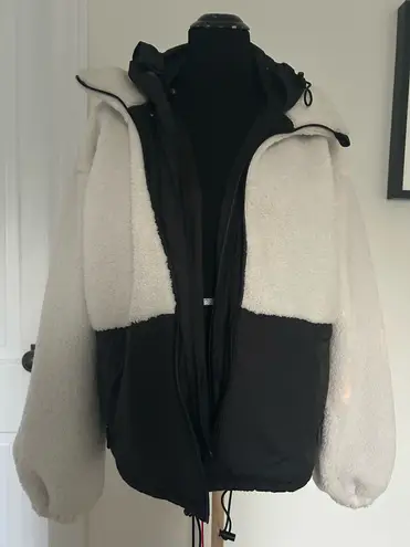 Frame Mixed Media Sherpa Jacket Small