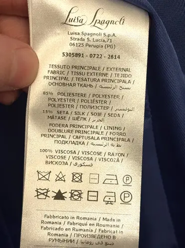 Luisa Spagnoli Women's Blue Designer Overcoat (IT 42) & Floral Cutout Dress (Sm)