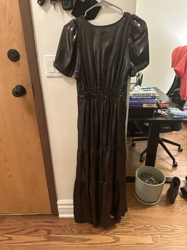 Anthropologie Somerset Maxi Dress Metallic Edition