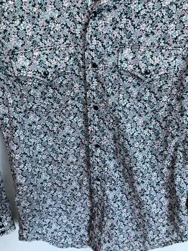 Saint Laurent Western Floral Button Down Cotton Shirt