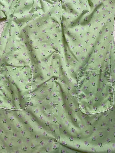 Vintage La ti fashion lingerie cottagecore floral print green gown Size M