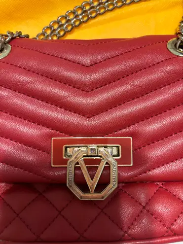 Mario Valentino Valentino Quilted Red Mario Mini Handbag