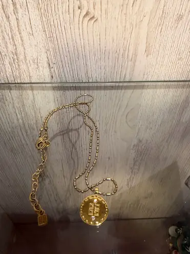 Givenchy beaded gold tone necklace