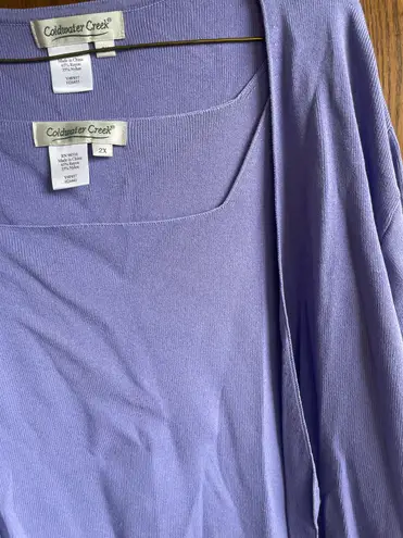 Coldwater Creek Vintage Tank and Cardigan NWOT 2X/3X