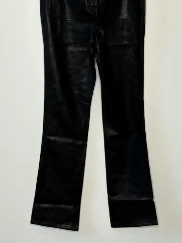 We Wore What Womens Lace Front Vegan Leather Black Pant Size 24 NWT