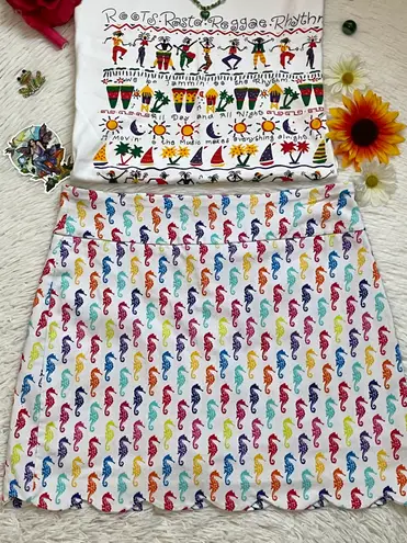 Attyre ladies multicolored sea horse tennis skort Multiple Size 8