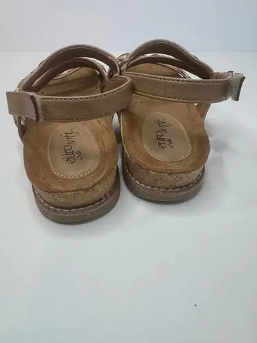 EuroSoft By Sofft 'Gydeon' Tan Braided Sandals Size 7.5M Brown