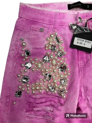 Sparkle Denim Pearls & Gems Boyfriend Jeans (3)