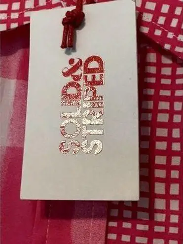 Solid & Striped The Drawstring Oxford Gingham Cutout Tunic Large NWT