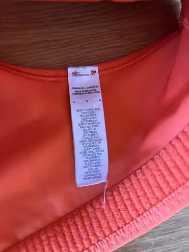 Nike Jordan Jumpman Sports Bra In Orange/ Blue Lagoon