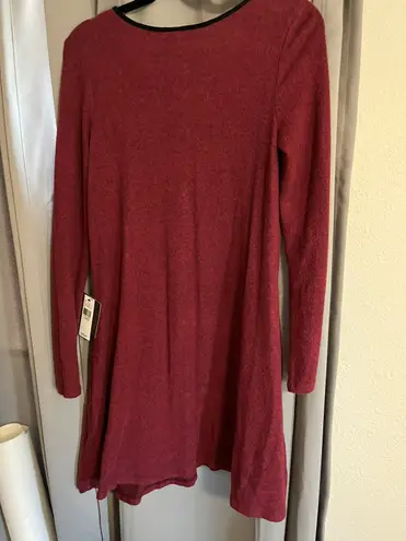 Iz Byer Maroon Sweater Dress