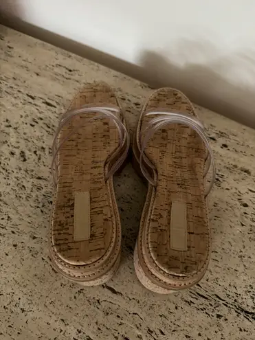 Cult Gaia NWOB Sev Clear Four-Band Platform Sandals