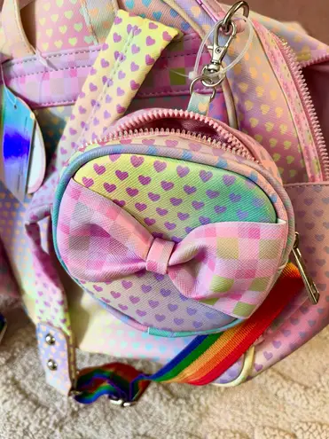 Under One Sky Multicolored rainbow backpack with coin purse - Image 9