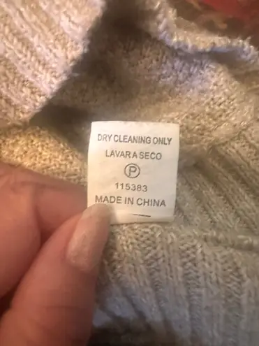 Staccato Sweater Women’s Lightweight Small Turtle Neck Beige NWT