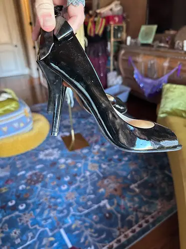 Enzo Peep Toe High Heels Black Size 8