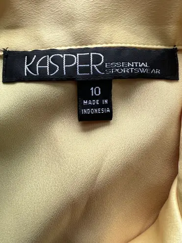 Kasper Gold satin Button Down Top Size 10