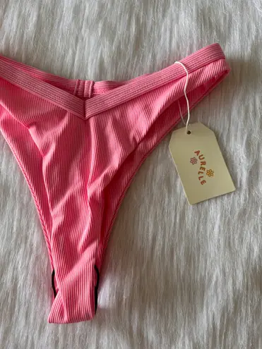 Aurelle Swim NWT Pink Bellini Bikini Bottoms