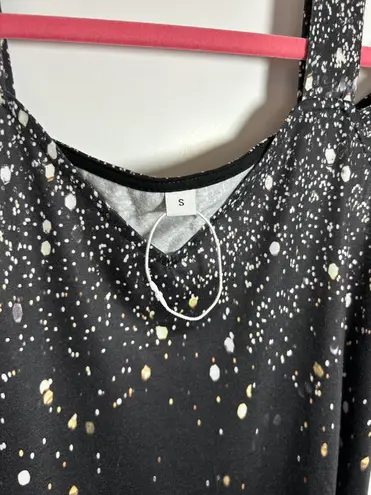 Large strappy shoulder dress Black