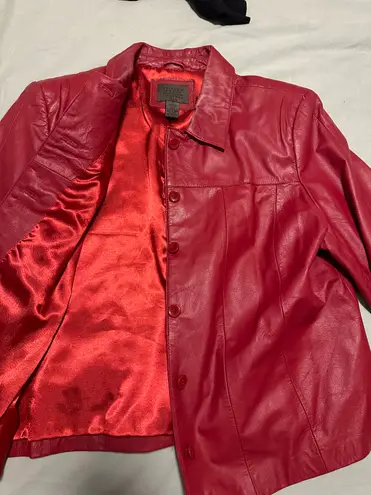 John Paul Richard 100% Red Leather Jacket
