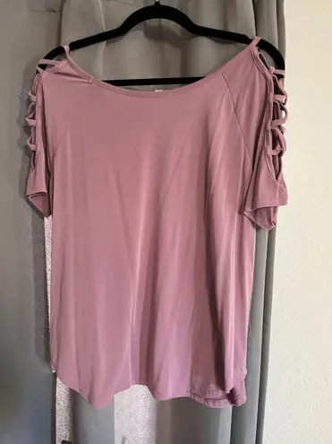 Cloud Chaser Pink Top Cutout Shoulder 