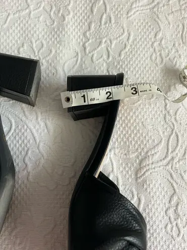 Black Faux Leather Women's Slide Sandals Size 6