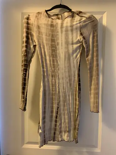Tiger Mist Brown  Tie Dye Dress