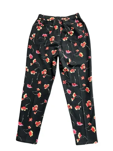 Vintage 90’s Floral Printed Black High Waist Jeans size 14 by Tattoo