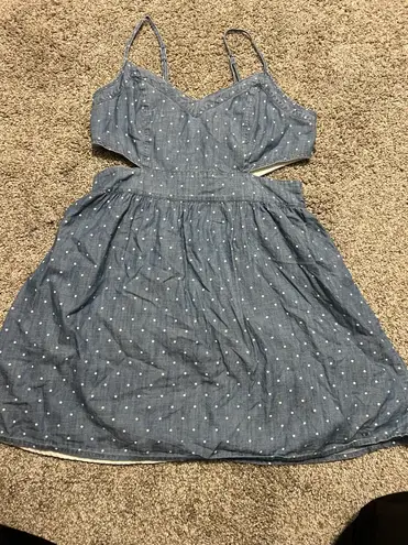 Abercrombie & Fitch Denim Polkadot Dress thumbnail 1