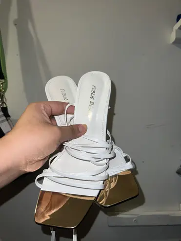 public desire Wide Fit Amira Block Heel Sandle