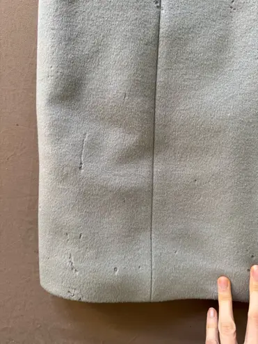 Vintage Anna Molinari Single Breasted Cashmere Wool Coat Blue