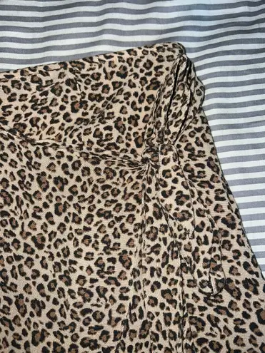 Abercrombie & Fitch Leopard Print Wrap Skirt