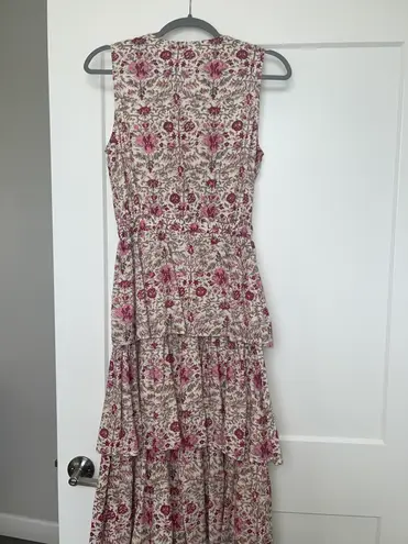 anna cate Pink Tiered Maxi Dress