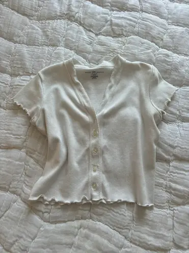 Brandy Melville Cropped Button Up