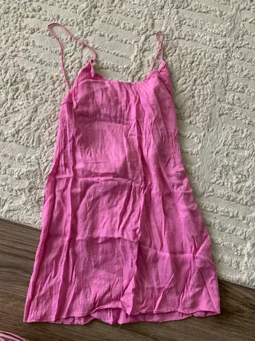 ZARA hot pink shift dress