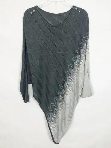 Women's Dip Dye Asymmetrical Poncho/Sweater Size M Size M